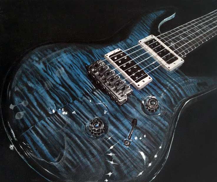 <q>PRS</q>, acrylics on canvas